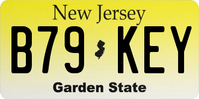NJ license plate B79KEY