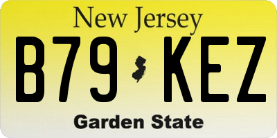 NJ license plate B79KEZ