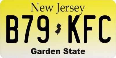 NJ license plate B79KFC