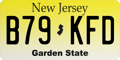 NJ license plate B79KFD