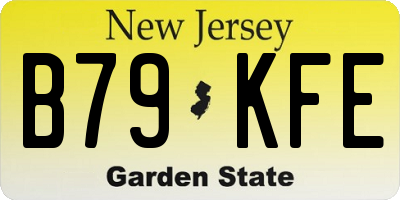 NJ license plate B79KFE