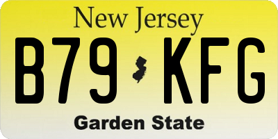NJ license plate B79KFG