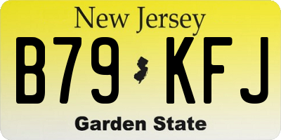 NJ license plate B79KFJ
