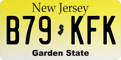 NJ license plate B79KFK