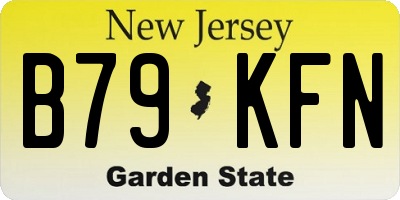 NJ license plate B79KFN