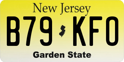 NJ license plate B79KFO