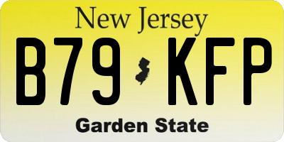 NJ license plate B79KFP