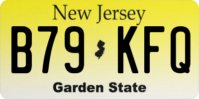 NJ license plate B79KFQ