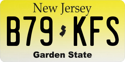 NJ license plate B79KFS