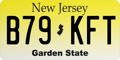 NJ license plate B79KFT