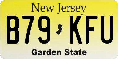 NJ license plate B79KFU