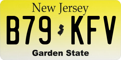 NJ license plate B79KFV