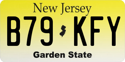NJ license plate B79KFY
