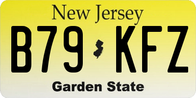 NJ license plate B79KFZ