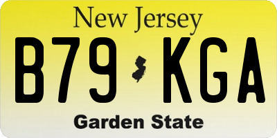 NJ license plate B79KGA
