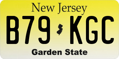 NJ license plate B79KGC