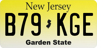 NJ license plate B79KGE