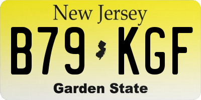 NJ license plate B79KGF