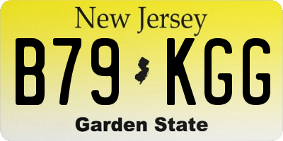 NJ license plate B79KGG
