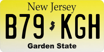 NJ license plate B79KGH