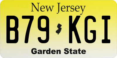NJ license plate B79KGI