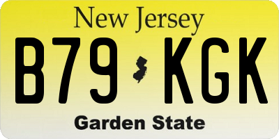 NJ license plate B79KGK