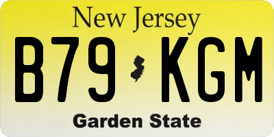 NJ license plate B79KGM