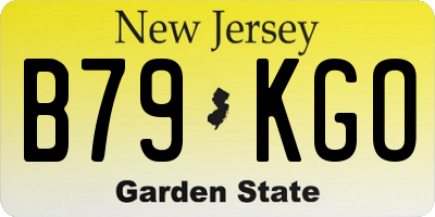 NJ license plate B79KGO