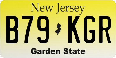 NJ license plate B79KGR