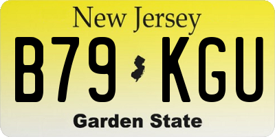 NJ license plate B79KGU