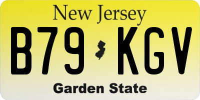 NJ license plate B79KGV