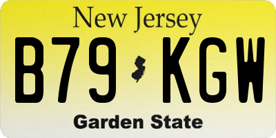 NJ license plate B79KGW