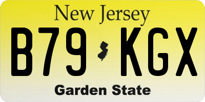 NJ license plate B79KGX