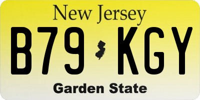 NJ license plate B79KGY
