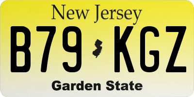 NJ license plate B79KGZ