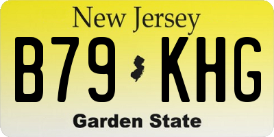 NJ license plate B79KHG