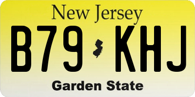 NJ license plate B79KHJ