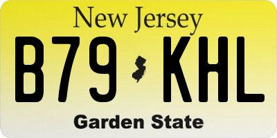 NJ license plate B79KHL
