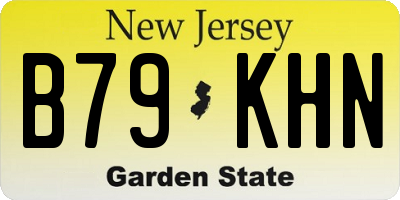 NJ license plate B79KHN