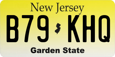 NJ license plate B79KHQ