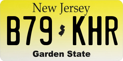 NJ license plate B79KHR