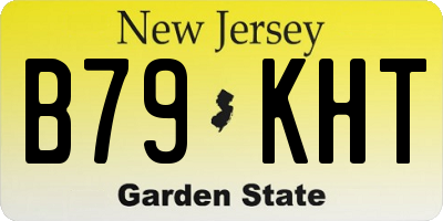 NJ license plate B79KHT