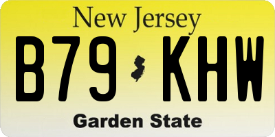 NJ license plate B79KHW