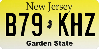 NJ license plate B79KHZ