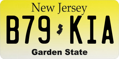 NJ license plate B79KIA