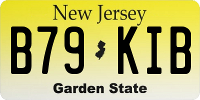 NJ license plate B79KIB