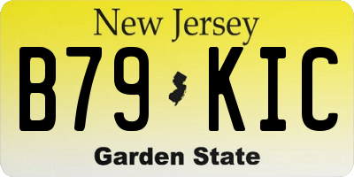 NJ license plate B79KIC