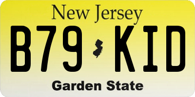 NJ license plate B79KID