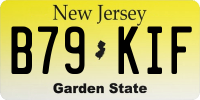 NJ license plate B79KIF