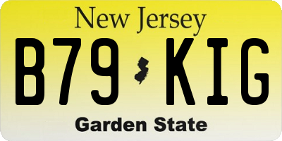 NJ license plate B79KIG